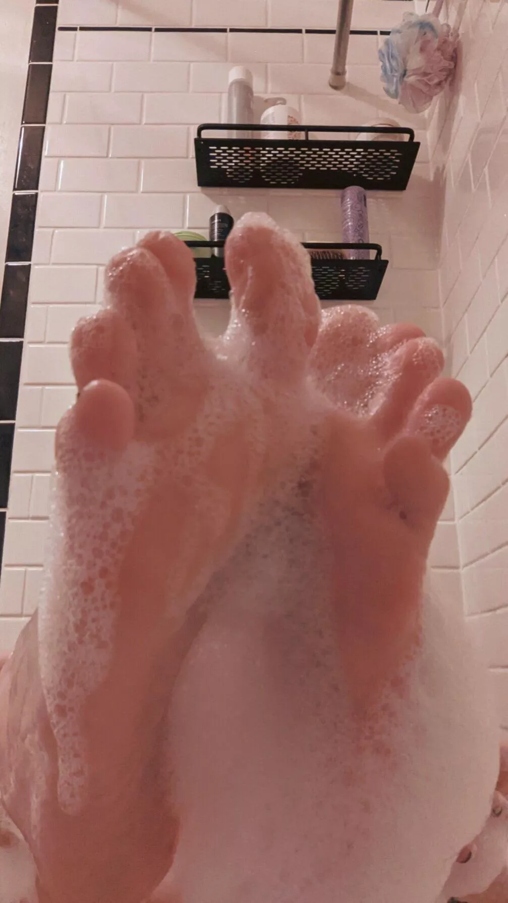 got my feet soapy enough
