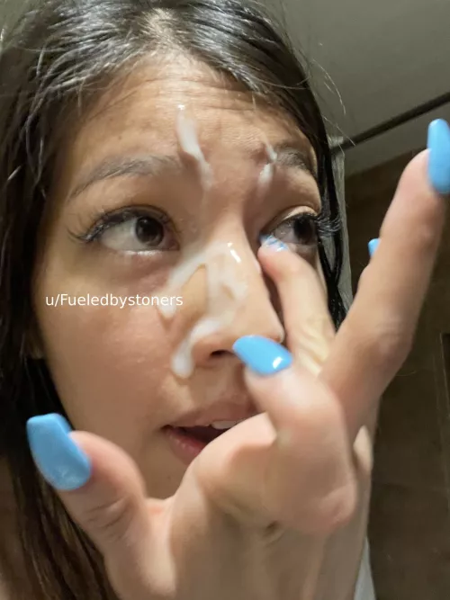 Had to get the cum out of my eyes