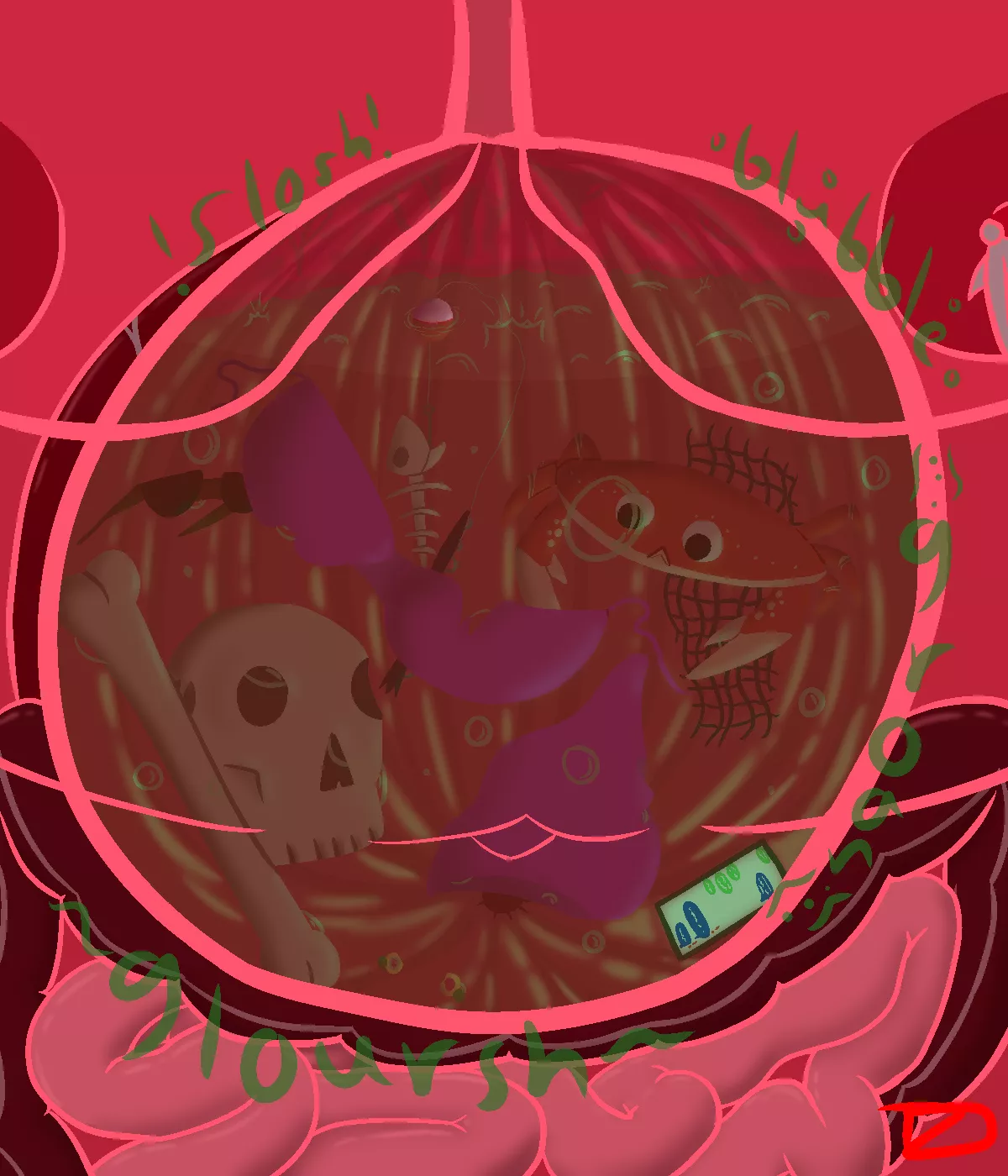 {Image} Sand Shark Stomach Contents (Internal) (Digestion) (F/f) (OC) by The Z Dude