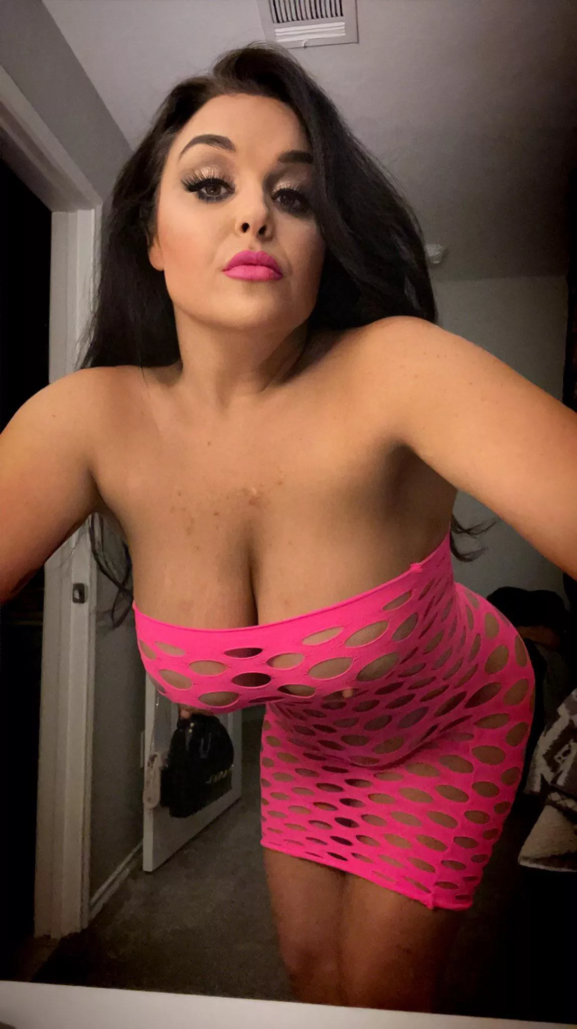 Love this pink dress on her