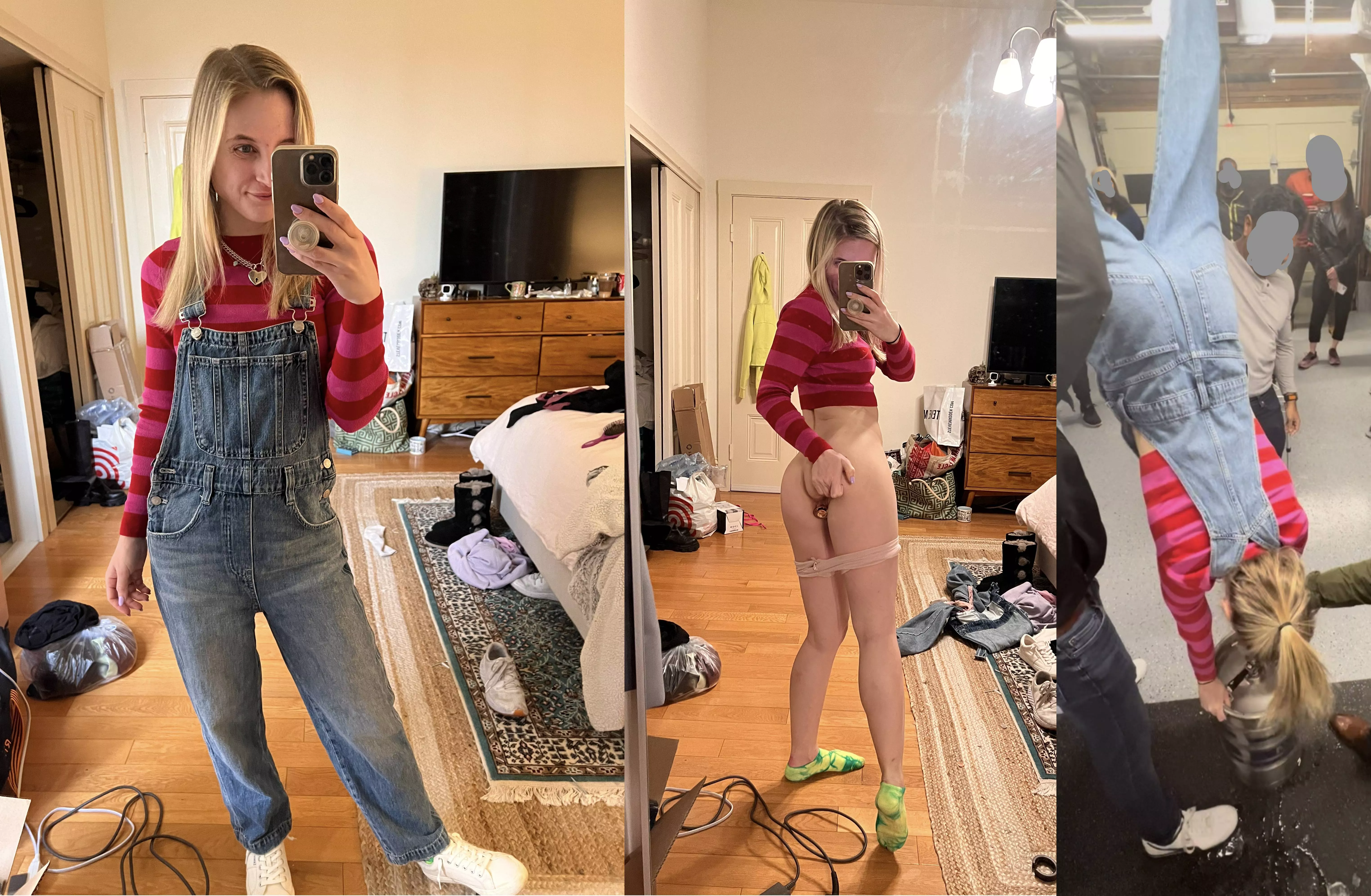 Plugged, collared, and being a little wild last night at a party