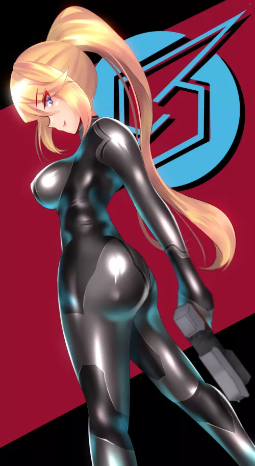 Samus Aran in dark zero suit [Volyz][Metroid]