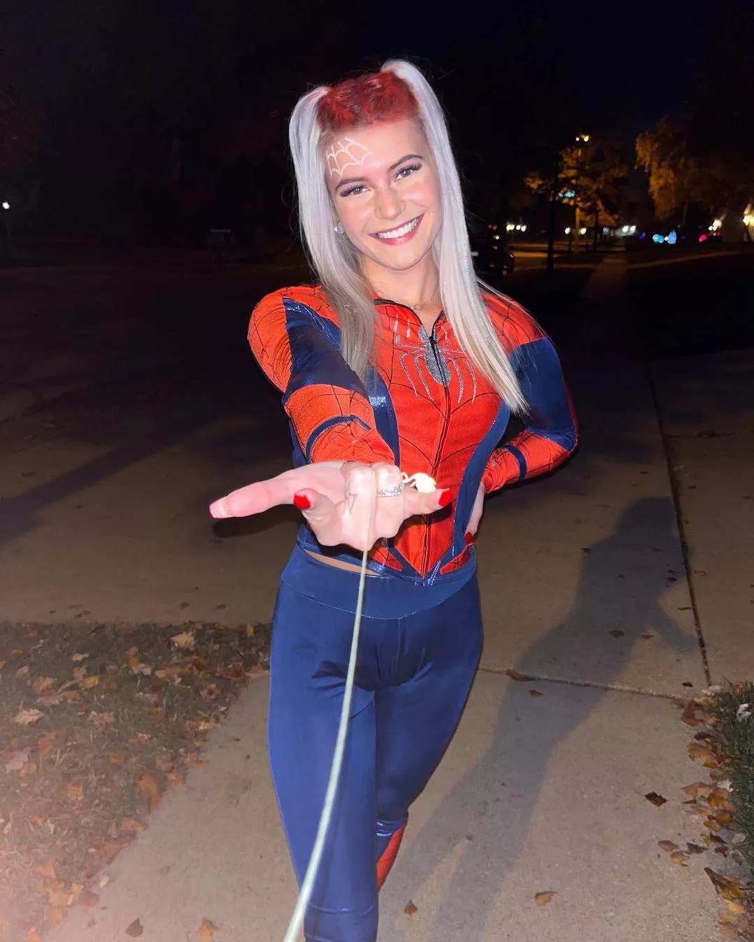 SpiderLady ready to unzip