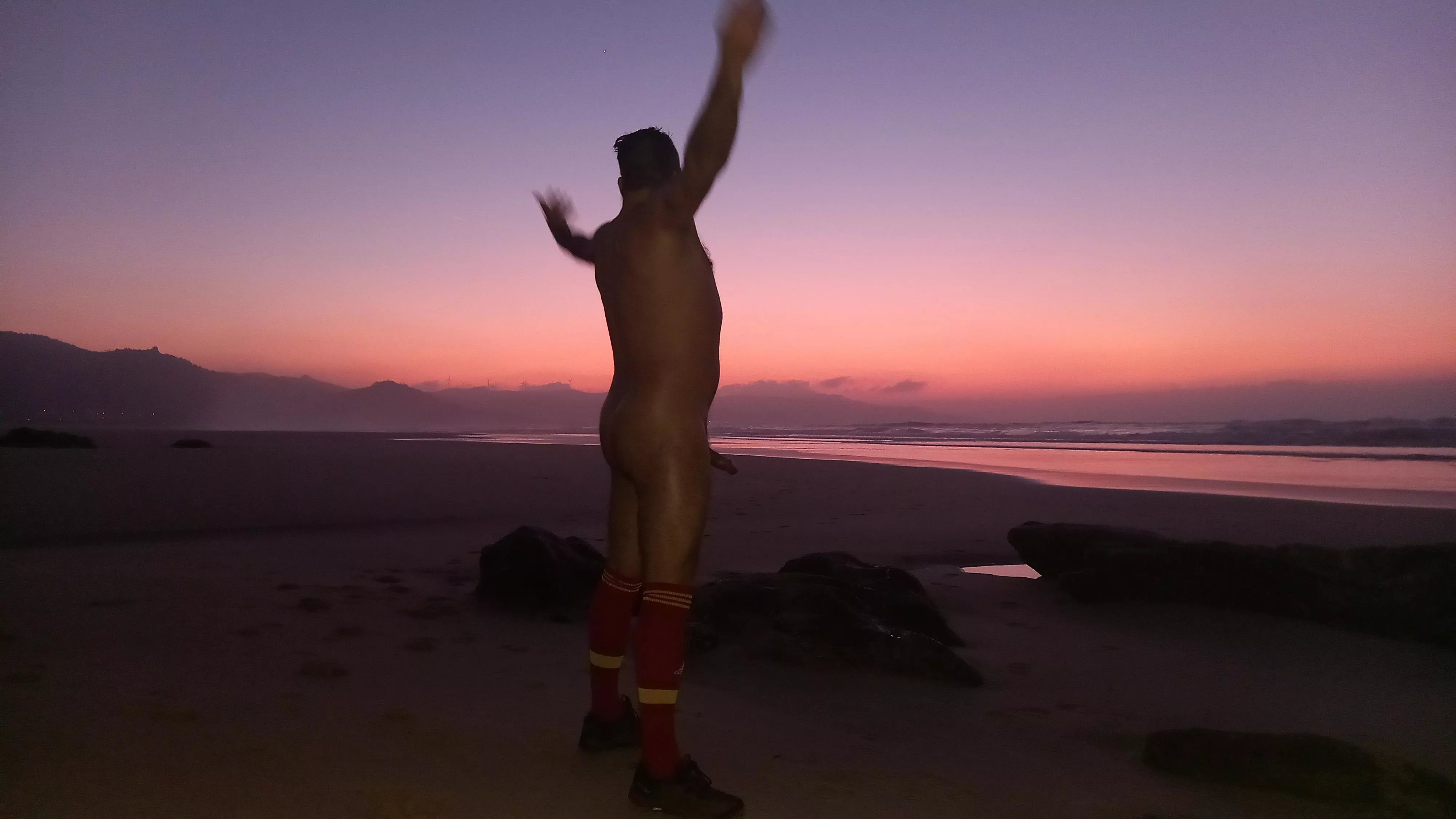 The best moment. Sunset at the beach