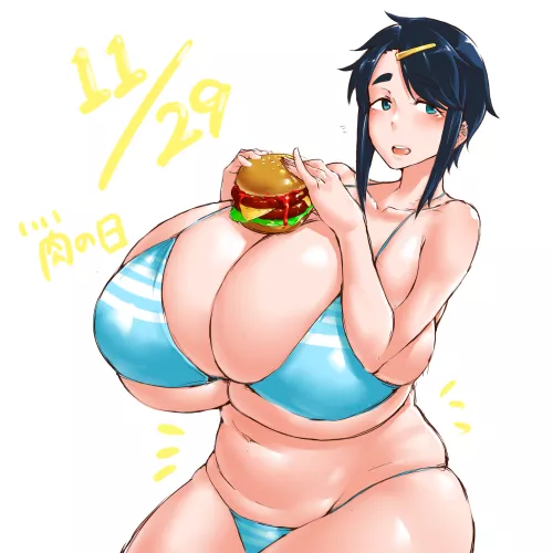 The burger isn't the only thing that looks juicy