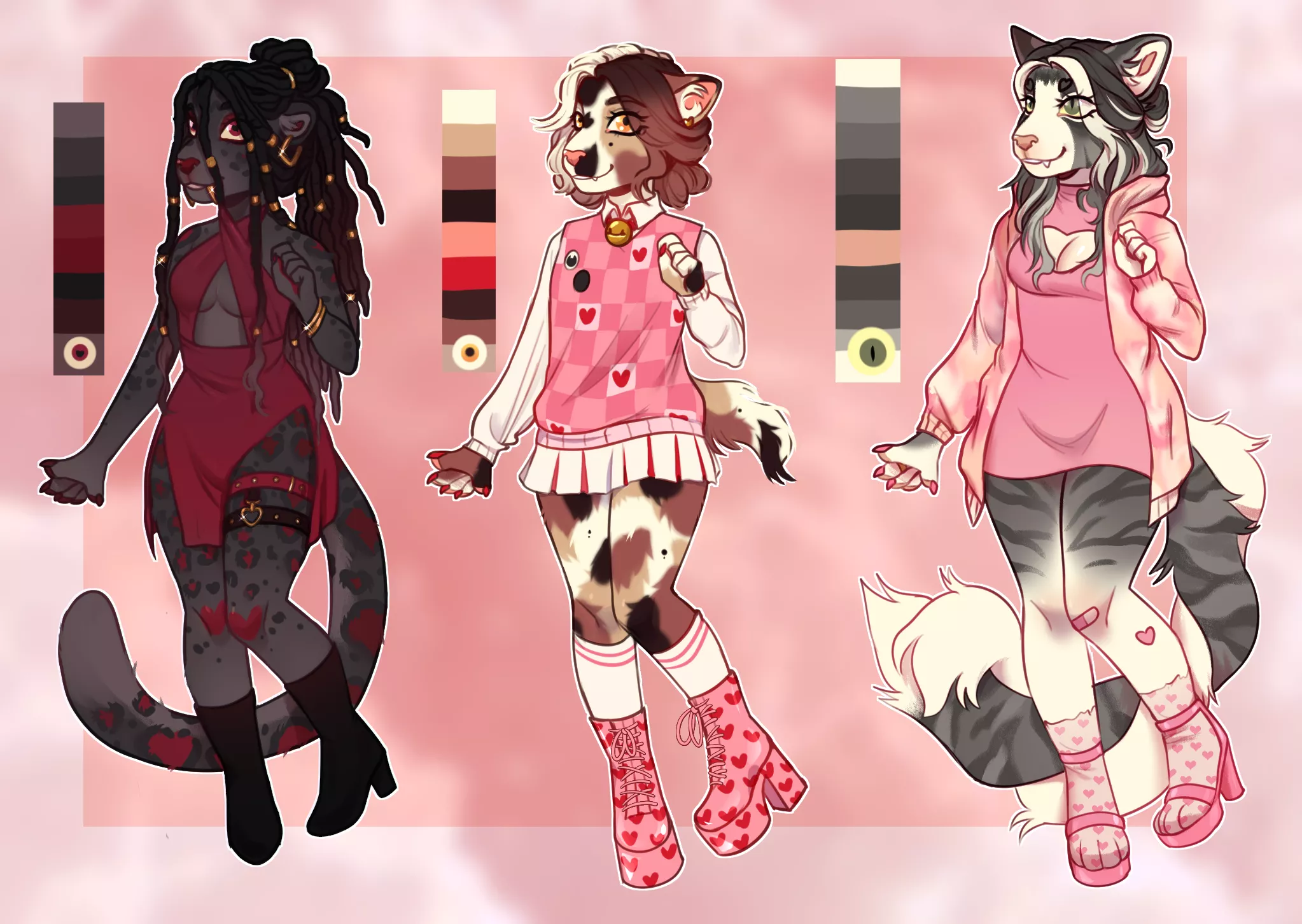 Valentines day themed characters