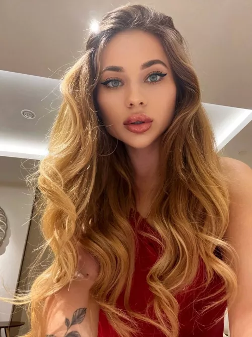 Wearing my favorite color.