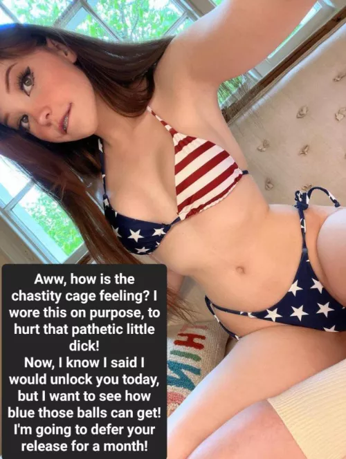 After locking you in chastity, Belle Delphine keeps your balls blue!