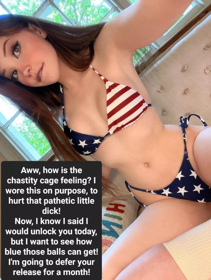 After locking you in chastity, Belle Delphine keeps your balls blue!