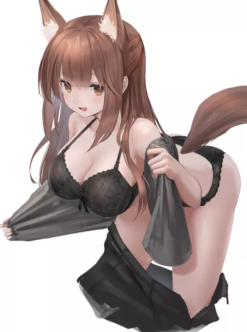 Franka undressing bent over [Arknights]