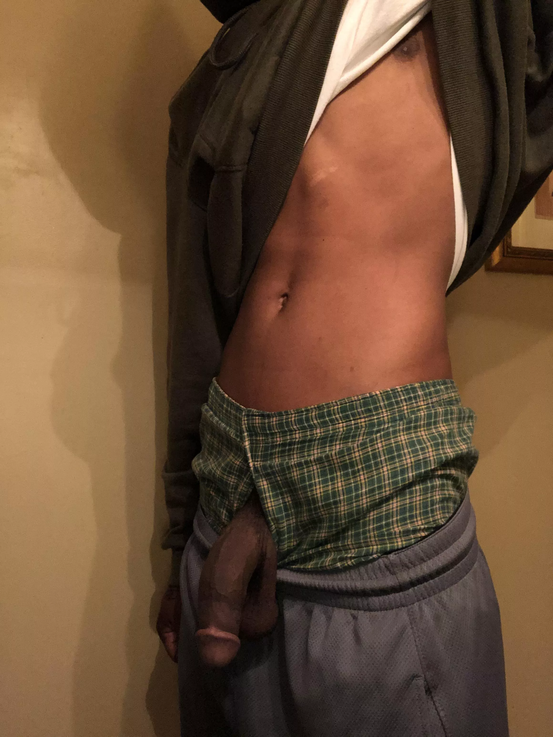 Hanging out of my boxers