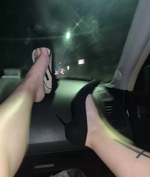 Heels up on the dash