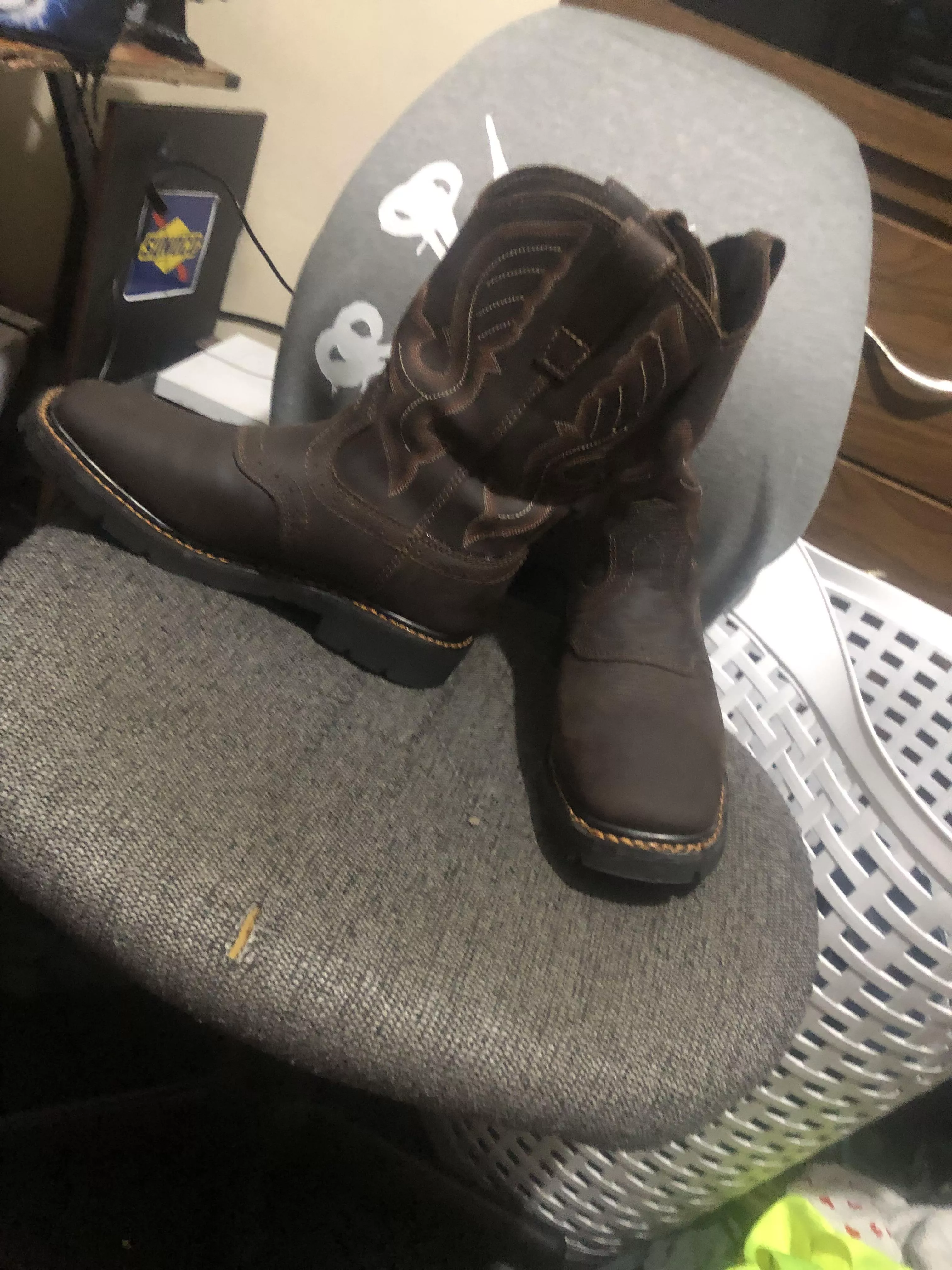 I finally got real leather boots