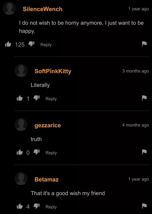 I just want to be happy.