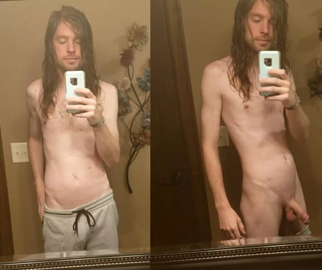 in and out of sweatpants