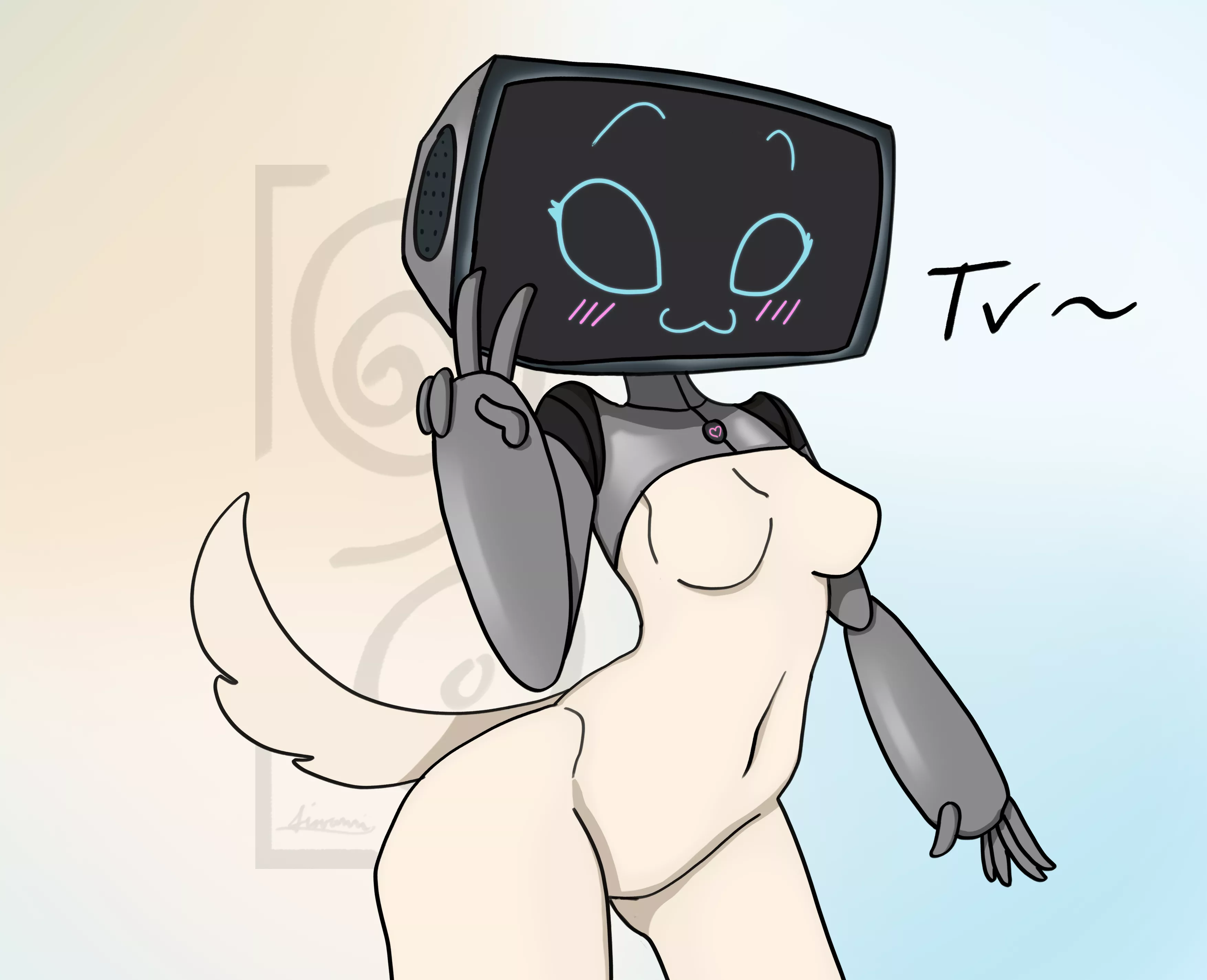 My brand new protogen design! Feel free to make questions about her :3 (Art by me/Commissions Open)