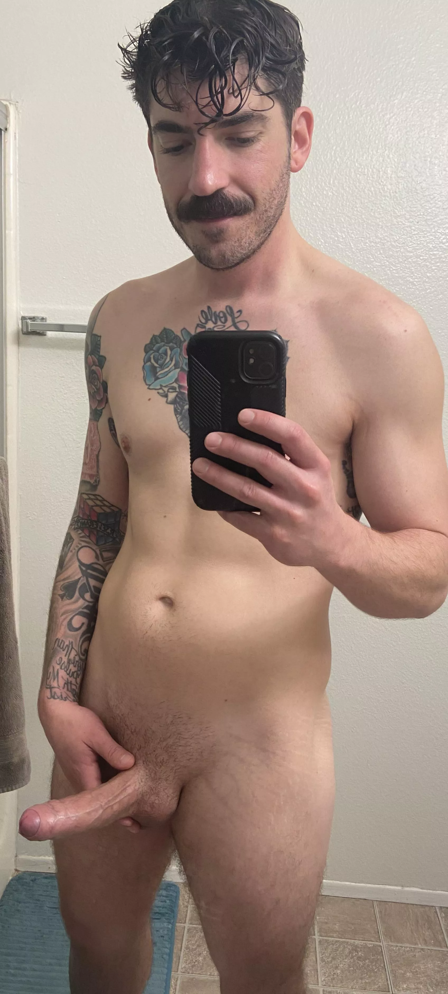 Offering moustache rides.