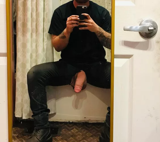 Rate my ripped pant cock