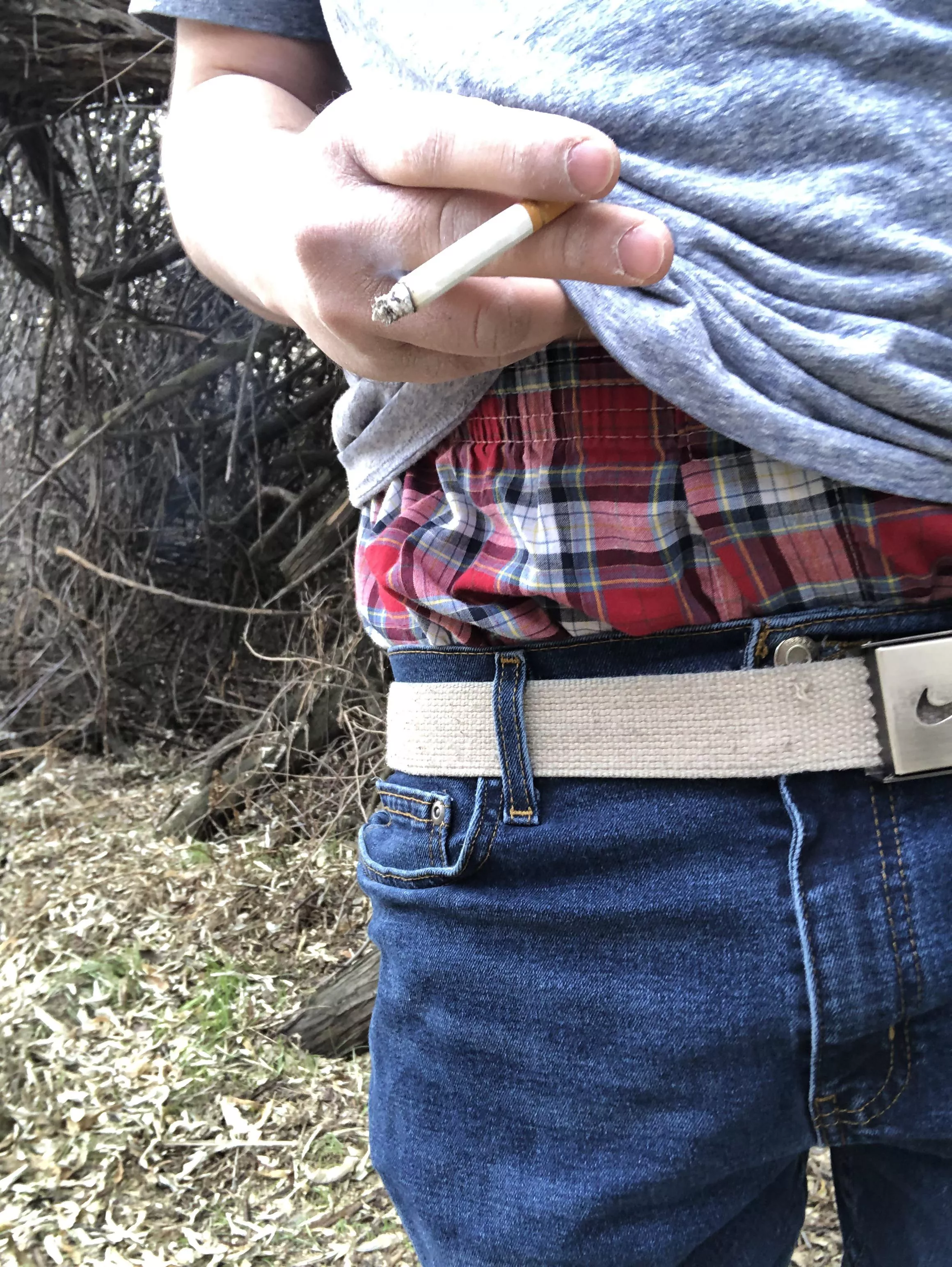 Today’s red plaid boxers