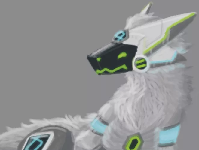 Tried drawing my Primagen, Aspect, in Krita. Art by P05SUM.