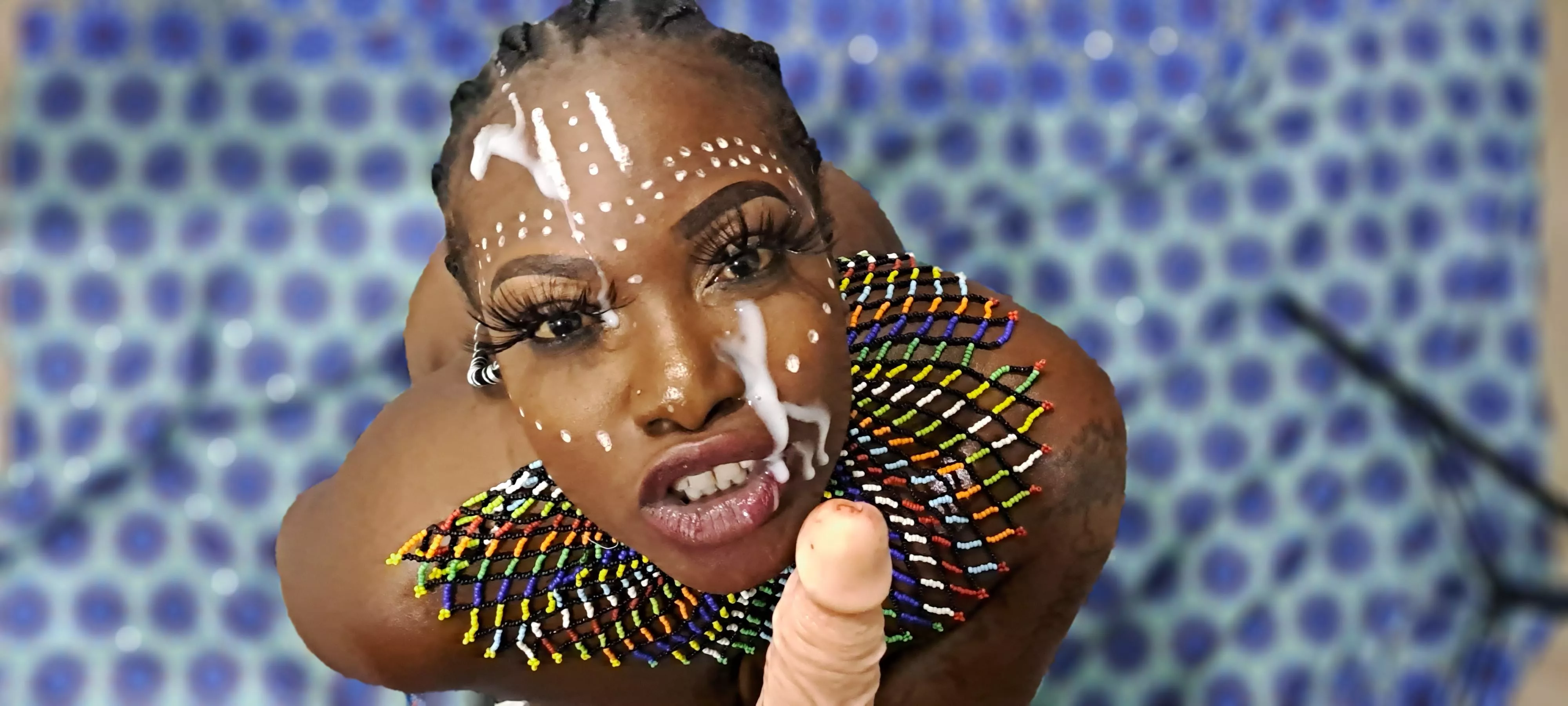 use my African face as you sperm dish