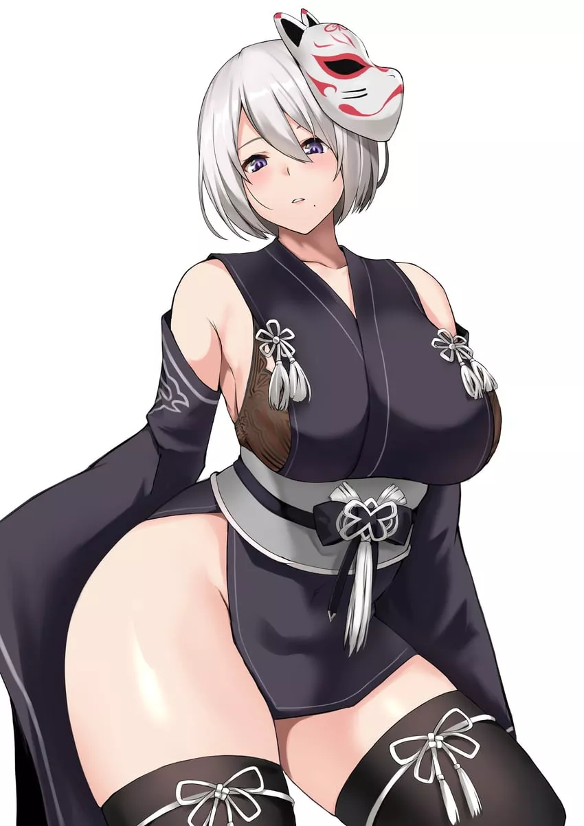 2B looks wonderful in a kimono (yashichii)