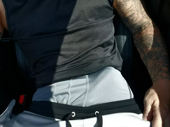 after the gym in my truck