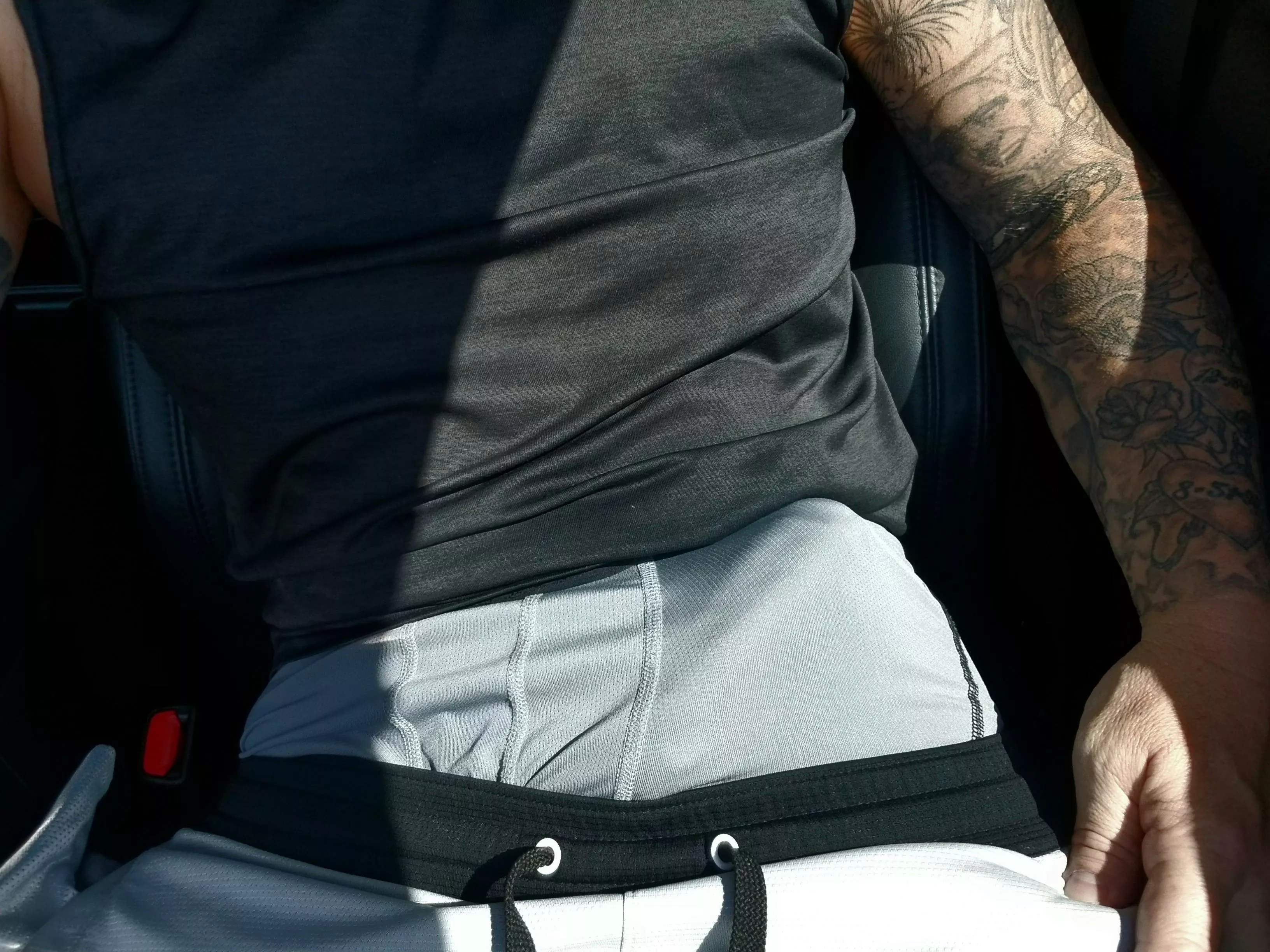 after the gym in my truck