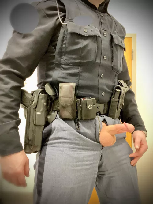 Almost done with my shift. Can’t wait to get out of uniform.