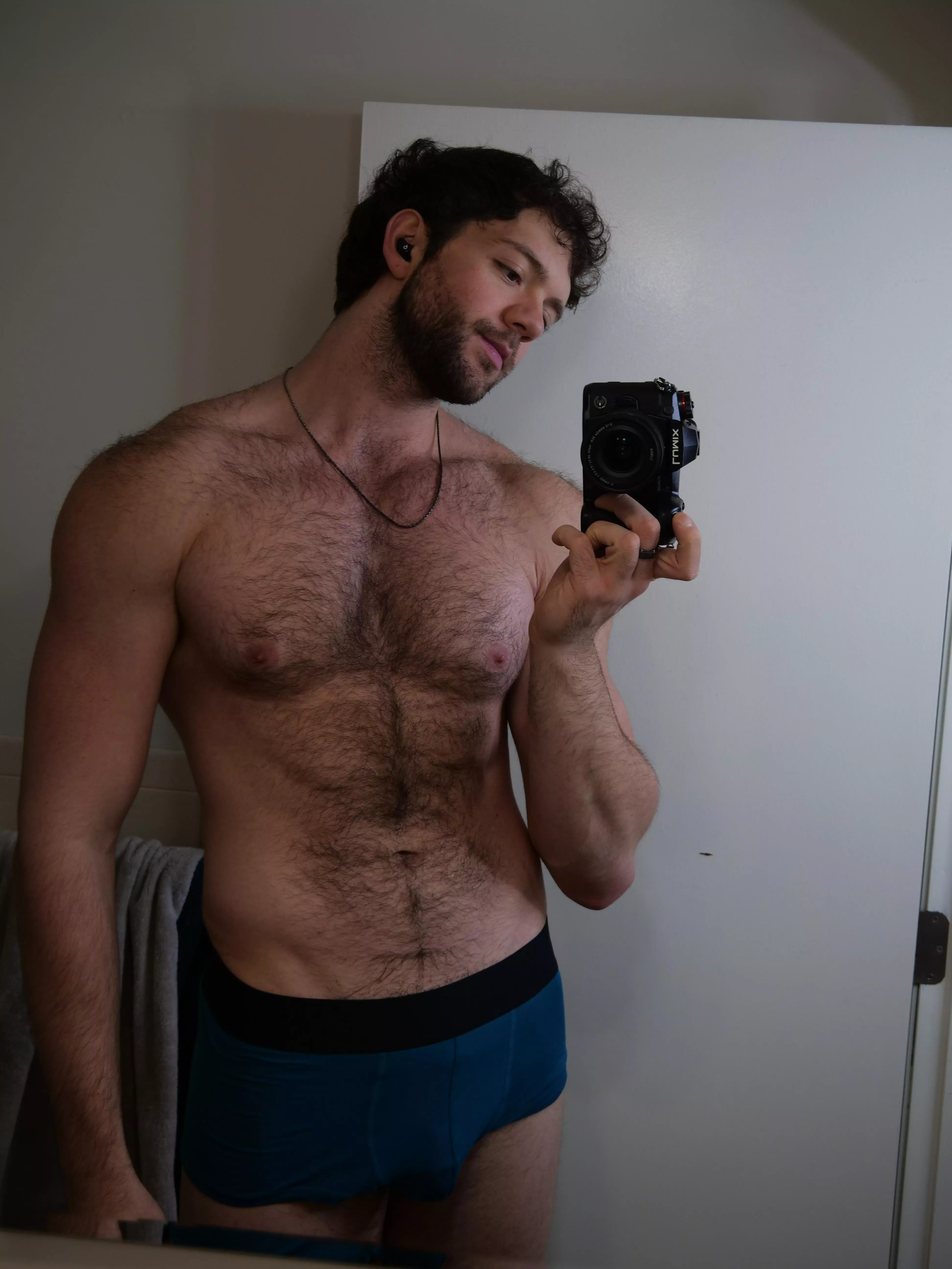 Anyone ask for a 6’8 hairy otter in tight underwear