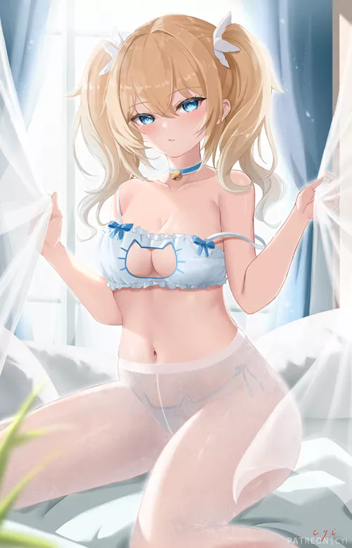 Barbara in cat and See-Through (cyicheng) [Genshin Impact]