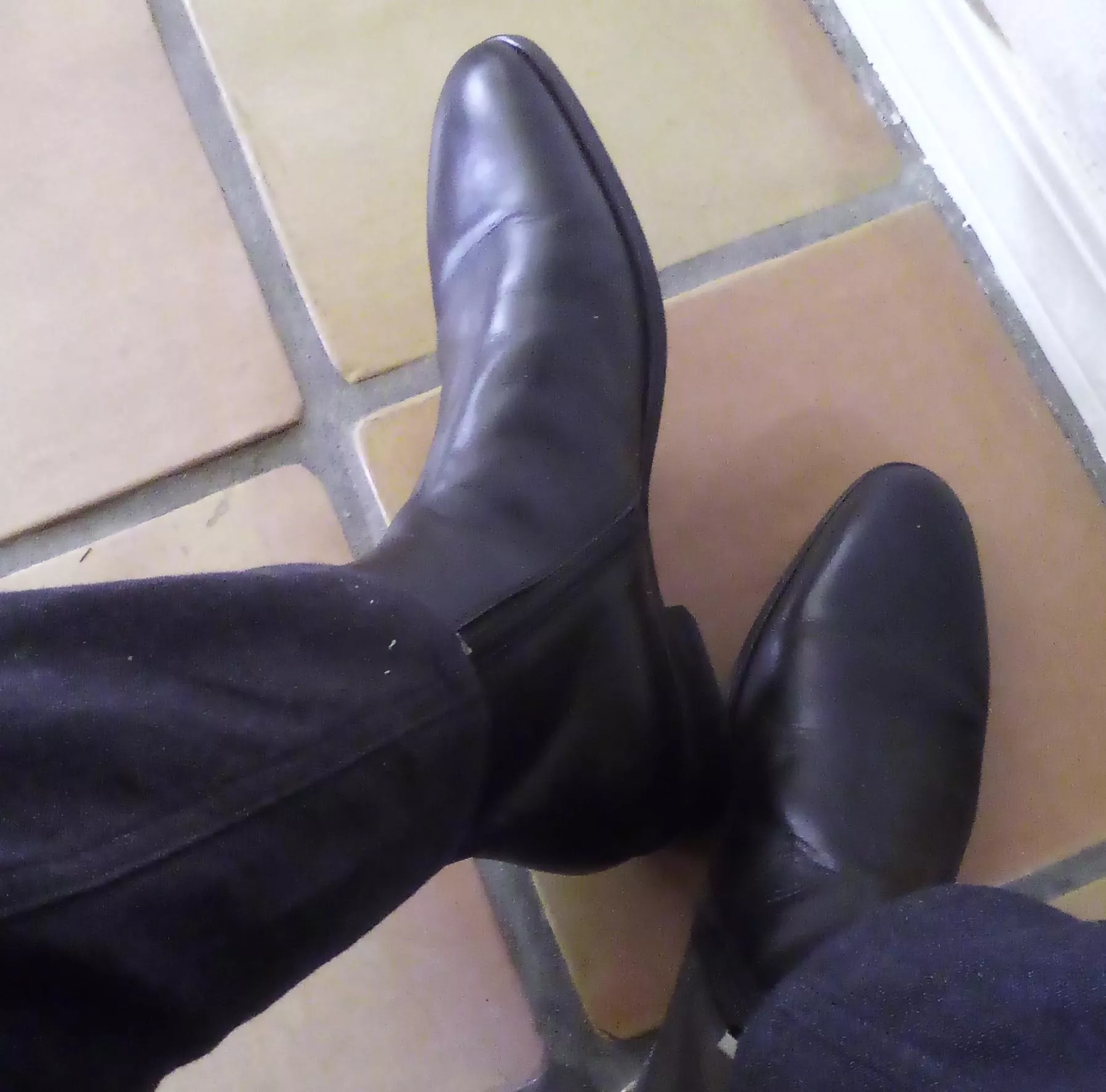 Bruno Magli zip riding boot -- nice leather, a bit dressy, classic.