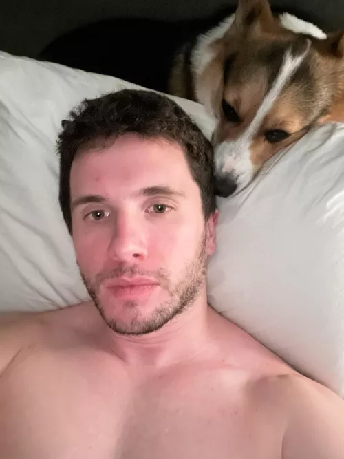 Clinical insomnia and my dog is not impressed by my need to take selfies during this time...
