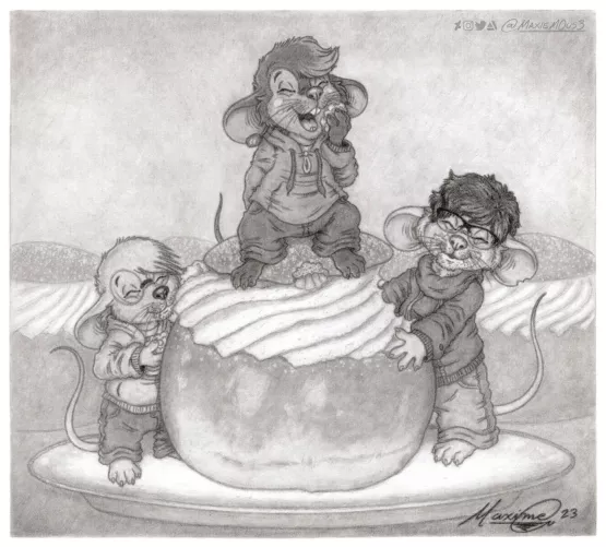 Drawing for Sweden’s Fettisdag (by Me)