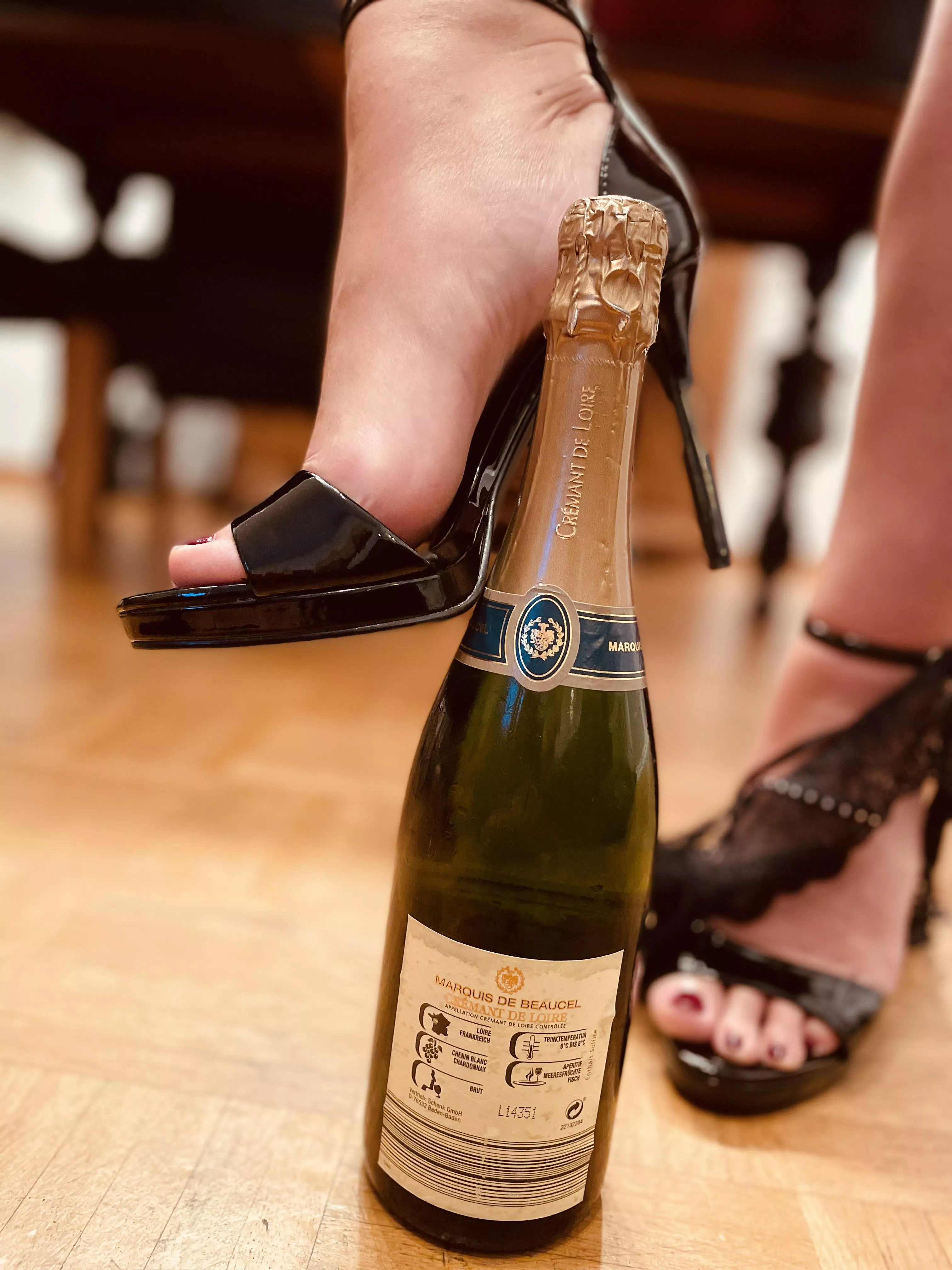 High Heel Sandals and Champagne