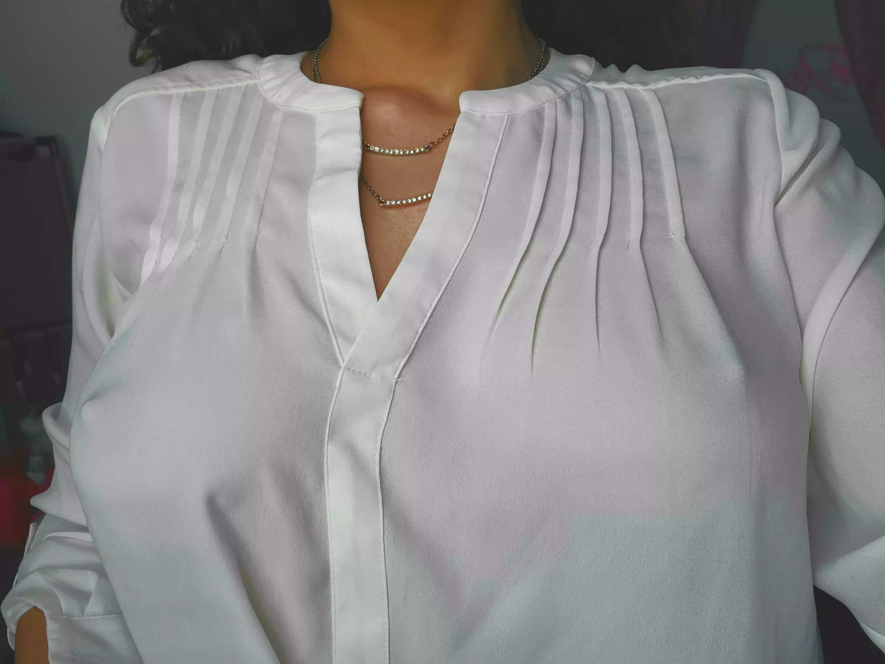 I was told to put a bra on for going out to dinner. I don’t think it’s that bad