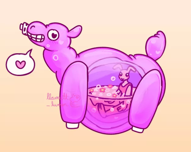 {image} a very special bubble bath (llamutt_lumen) [furry] [pool toy]