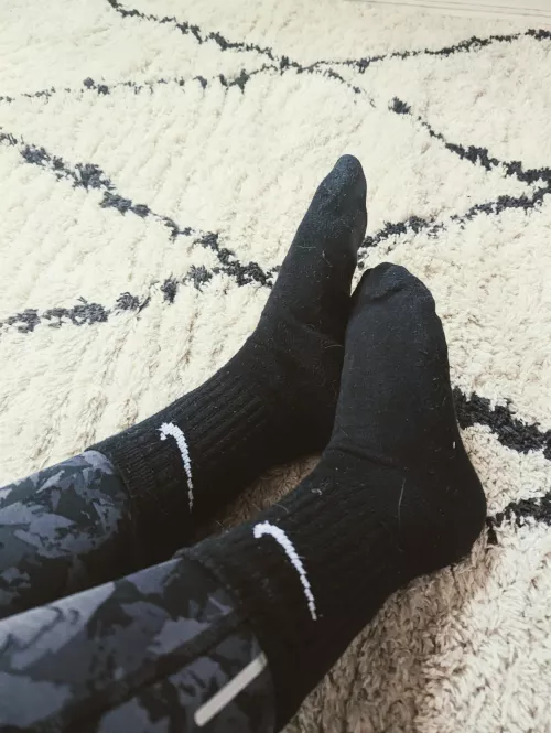 just done a huge workout and these socks are super sweaty, want to come smell?😏
