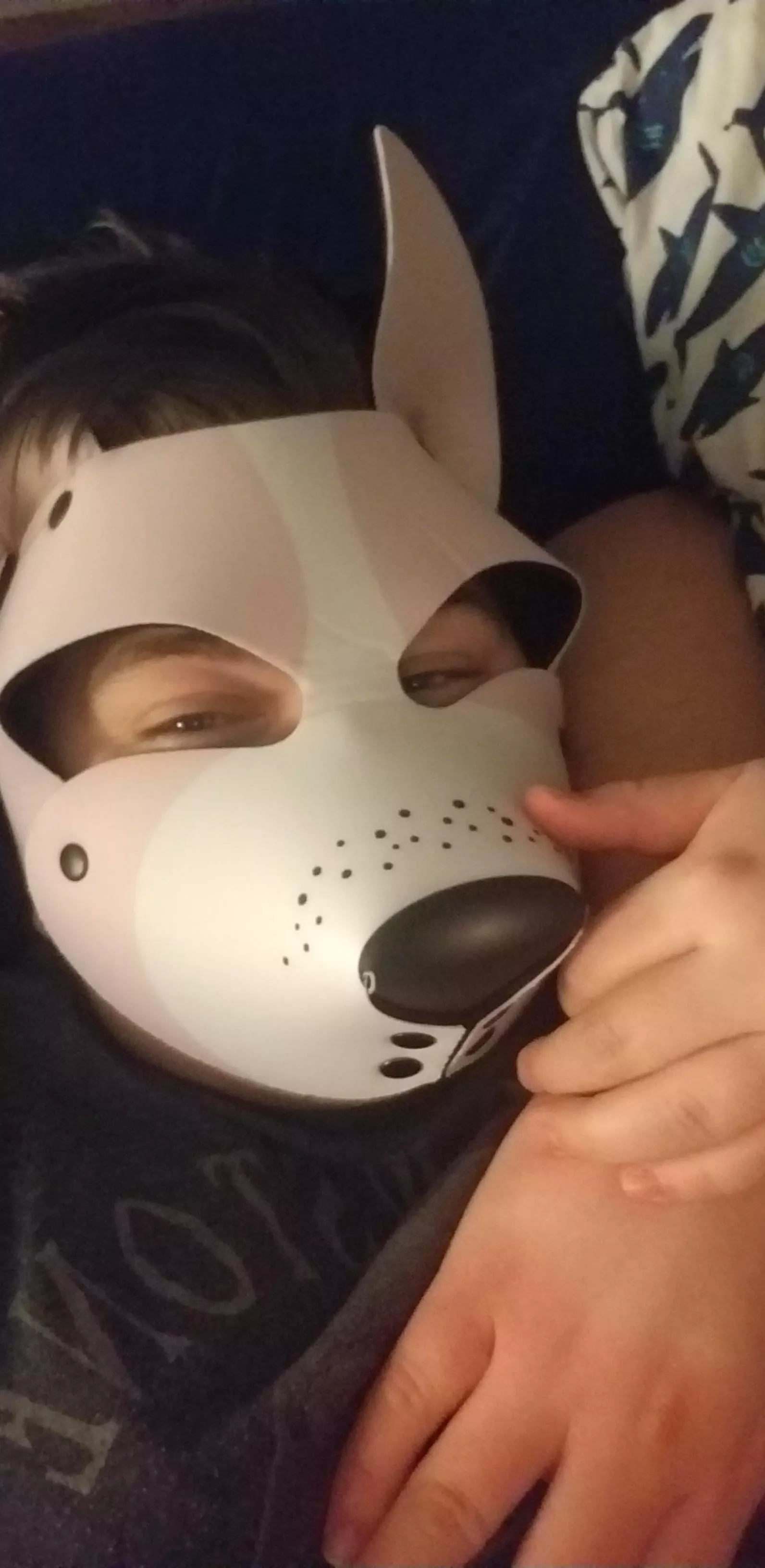 My partner fell asleep mid-play so I snuggled in