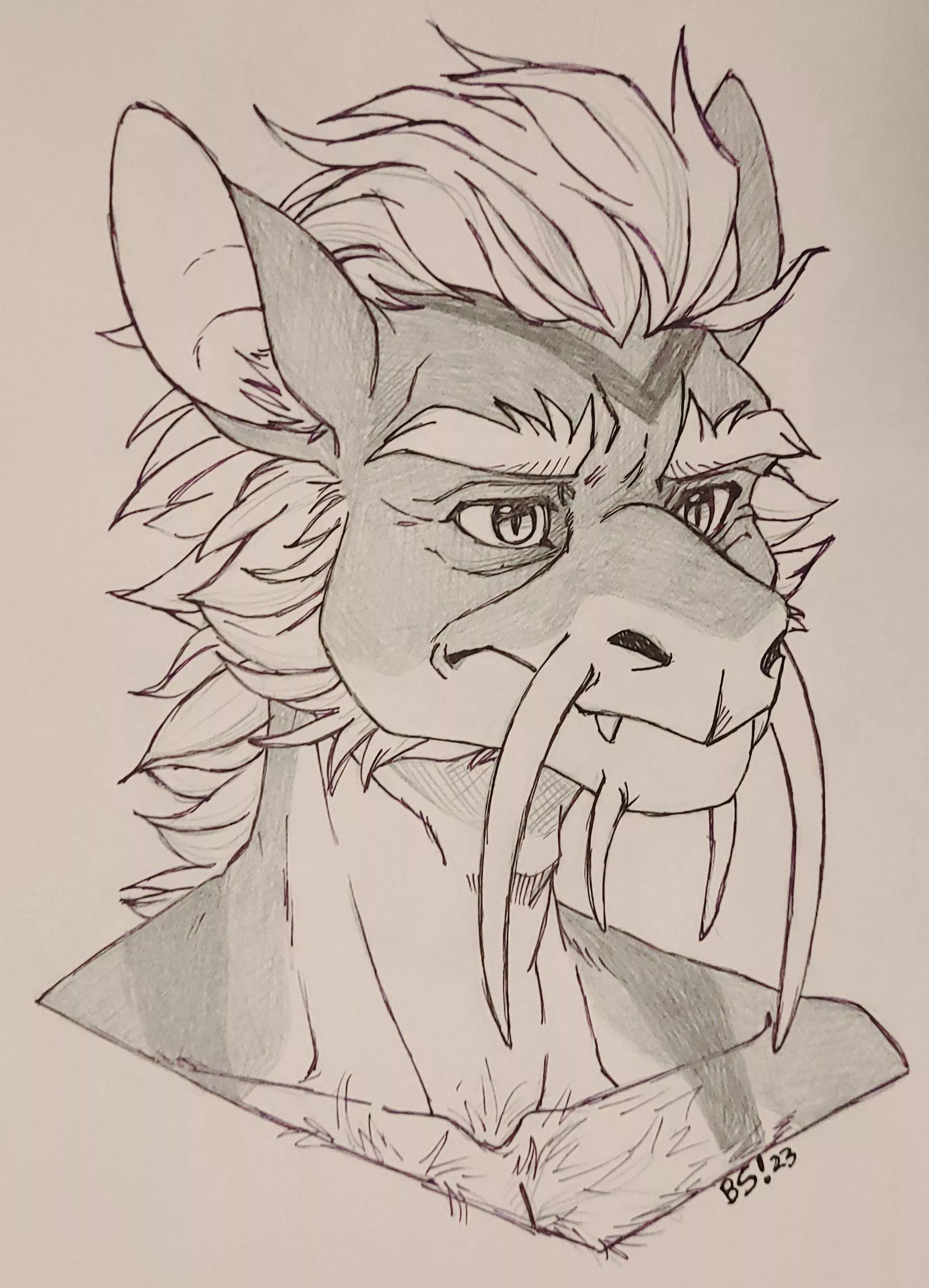 New character sketch. Dunno if I should name him Maze or Sliver (my art)