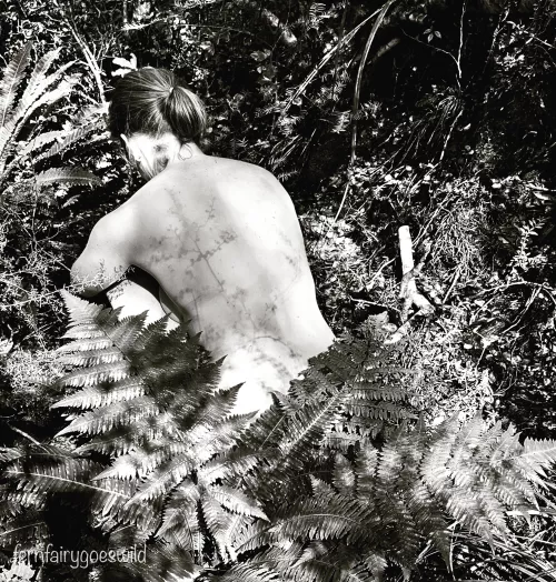 Nudist (OC) touched by foliage shadows