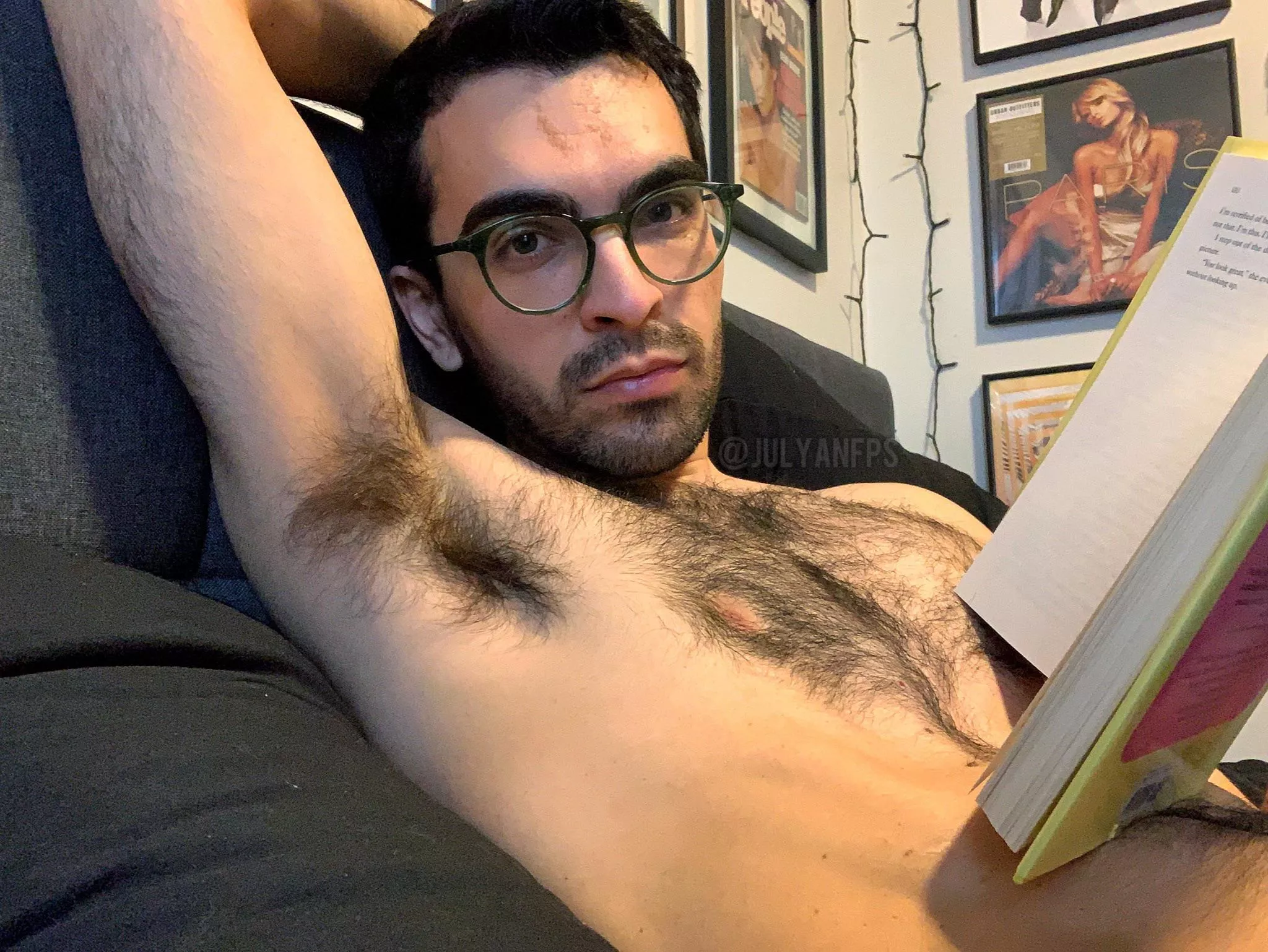 Pretending to read til you make a move 😛