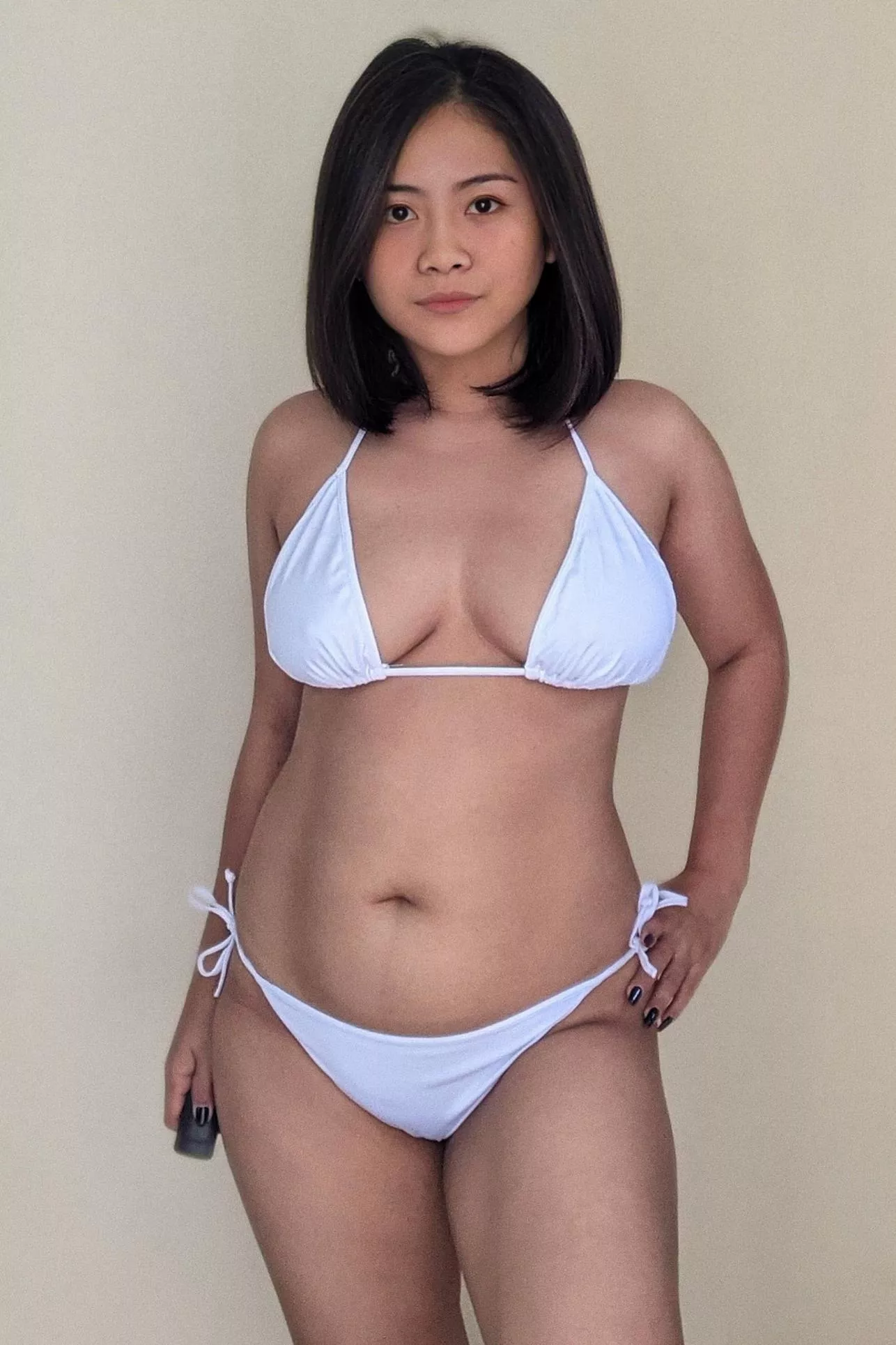 Simple white bikini