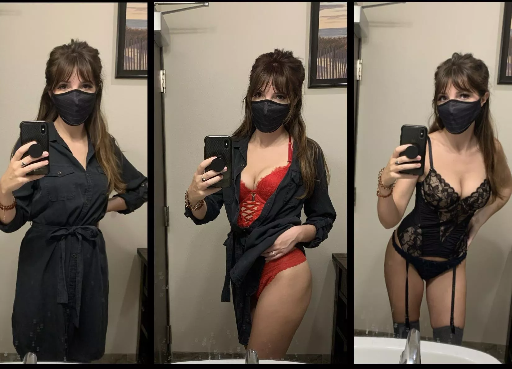 Which sexy surprise will help seduce my work crush.. red, or black❔😏 [f]