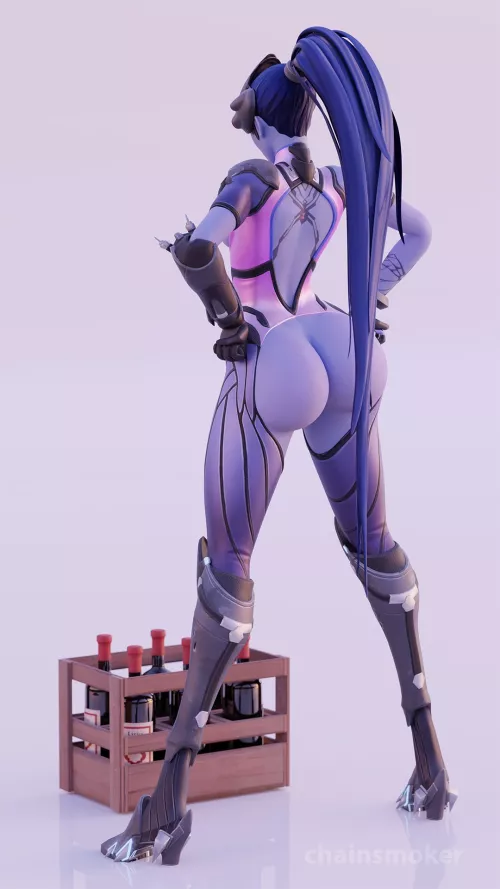 Widowmaker's bare fat ass (Chainsmoker)