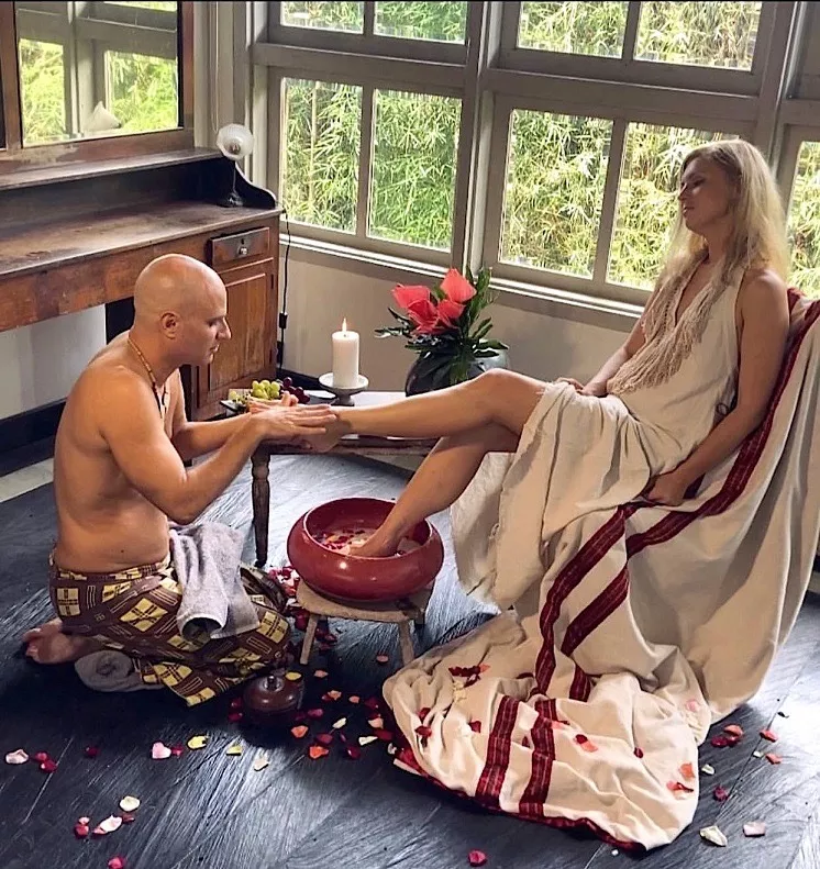 Worshipping his Goddess