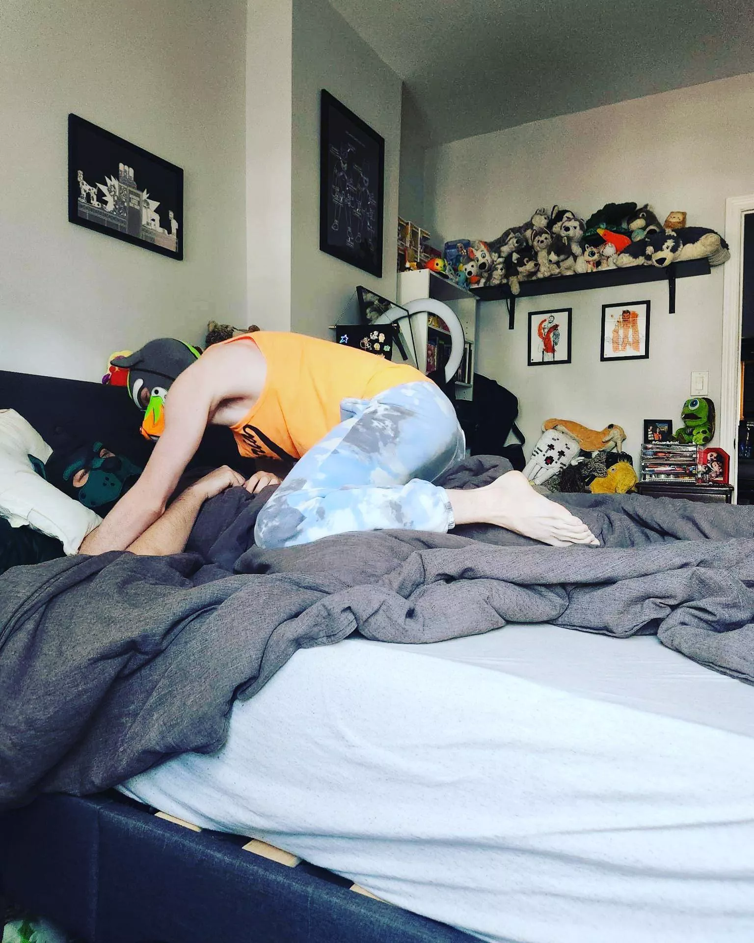 About my morning- beta is always trying to get me out of bed