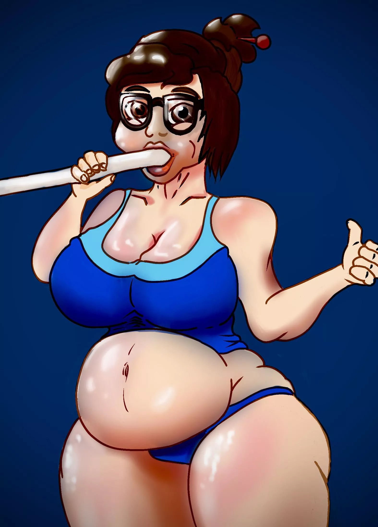 [F] Continuing to learn how to draw. Here’s Mei enjoying some “ice cream.” (OC)