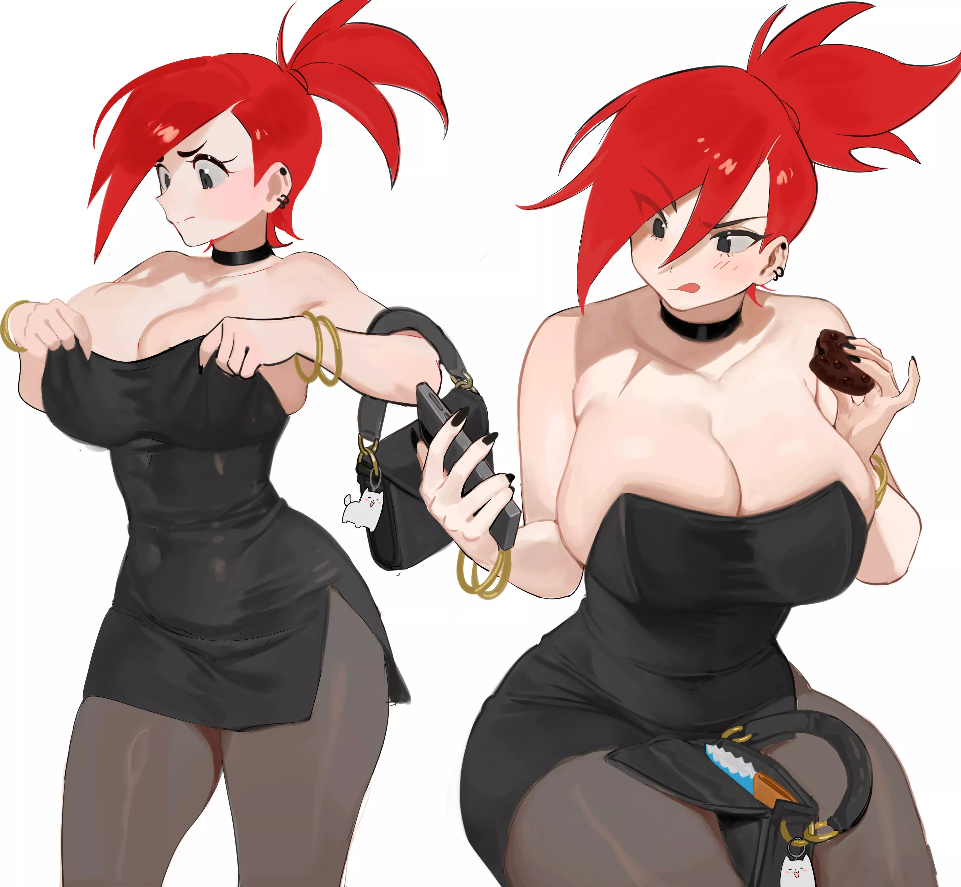 Frankie's tight dress