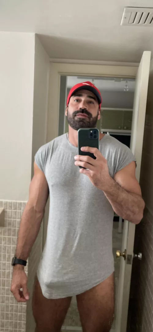 He needs attention. Cum and take it out.